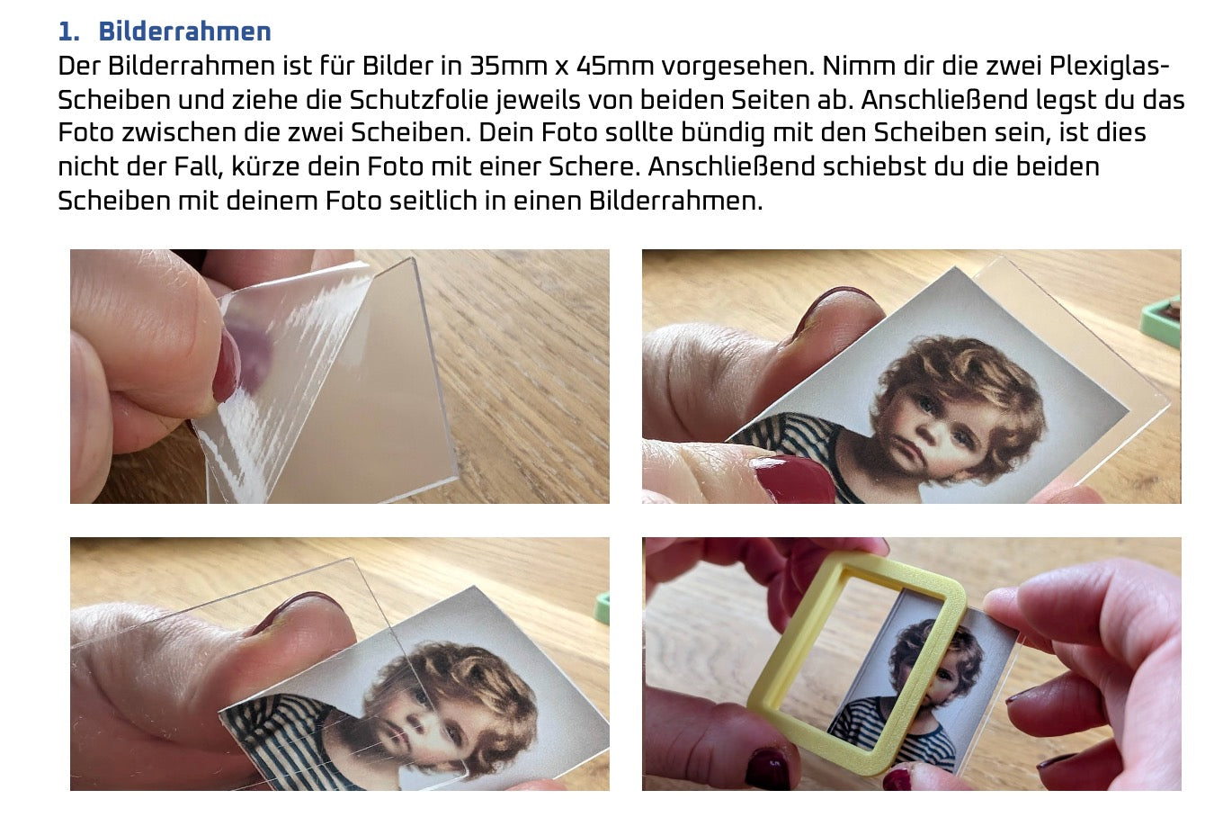 Personalisiertes Namensschild mit Foto