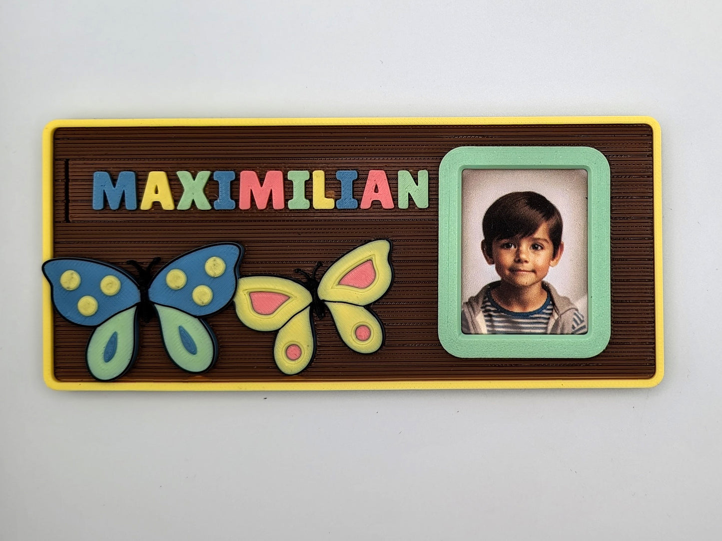 Personalisiertes Namensschild mit Foto