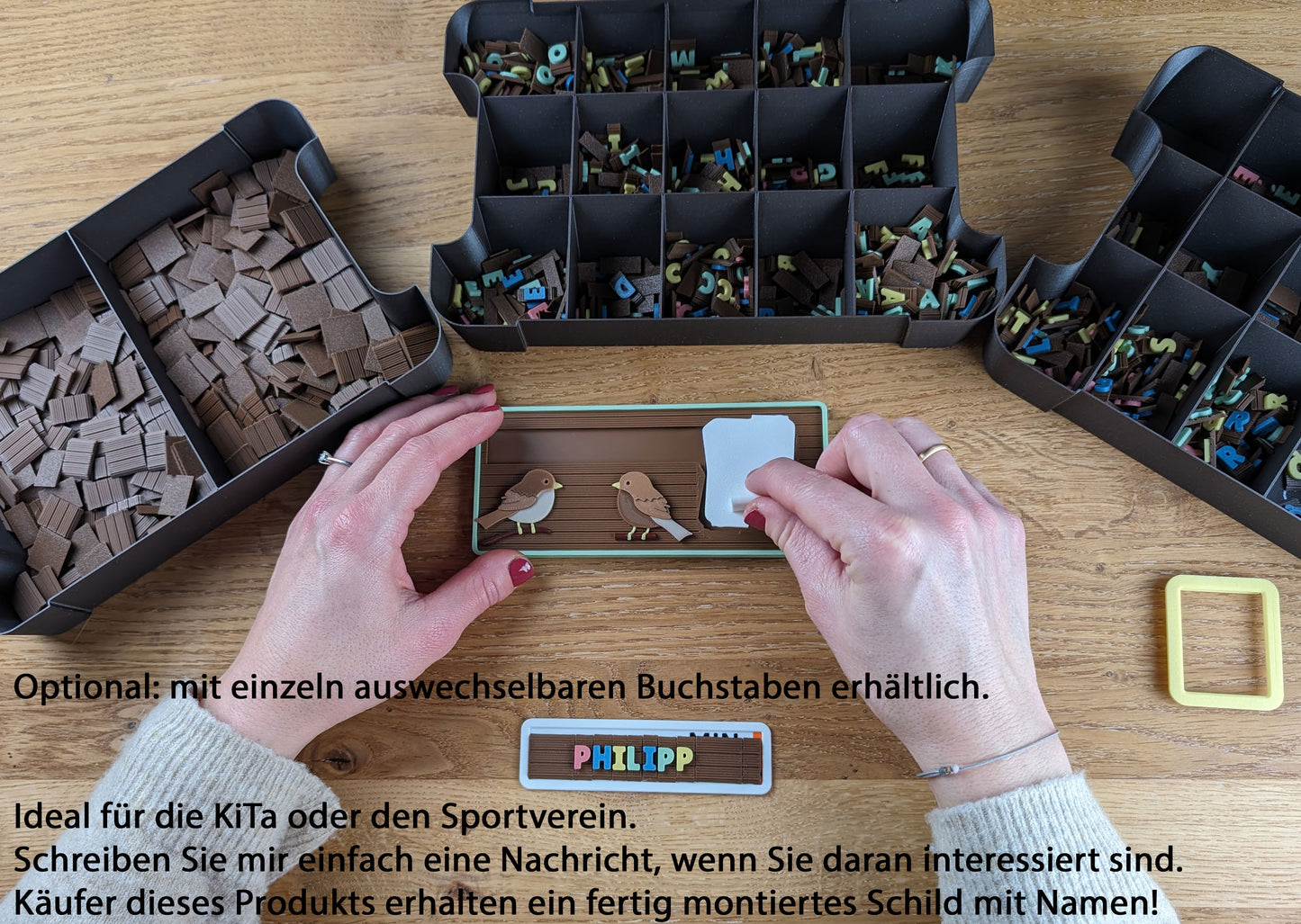Personalisiertes Namensschild mit Foto